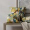 Green Abstract Floral Linen Look Print Upholstery Fabric by The Yard - SKU: Dennis Seaspray